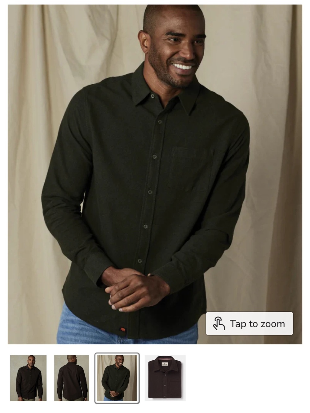The Normal Brand Fairbanks Men's Olive Green Button-Down Shirt